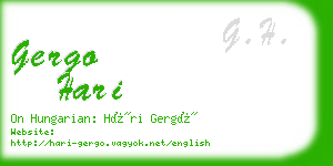 gergo hari business card